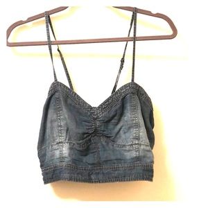 Jean crop Top